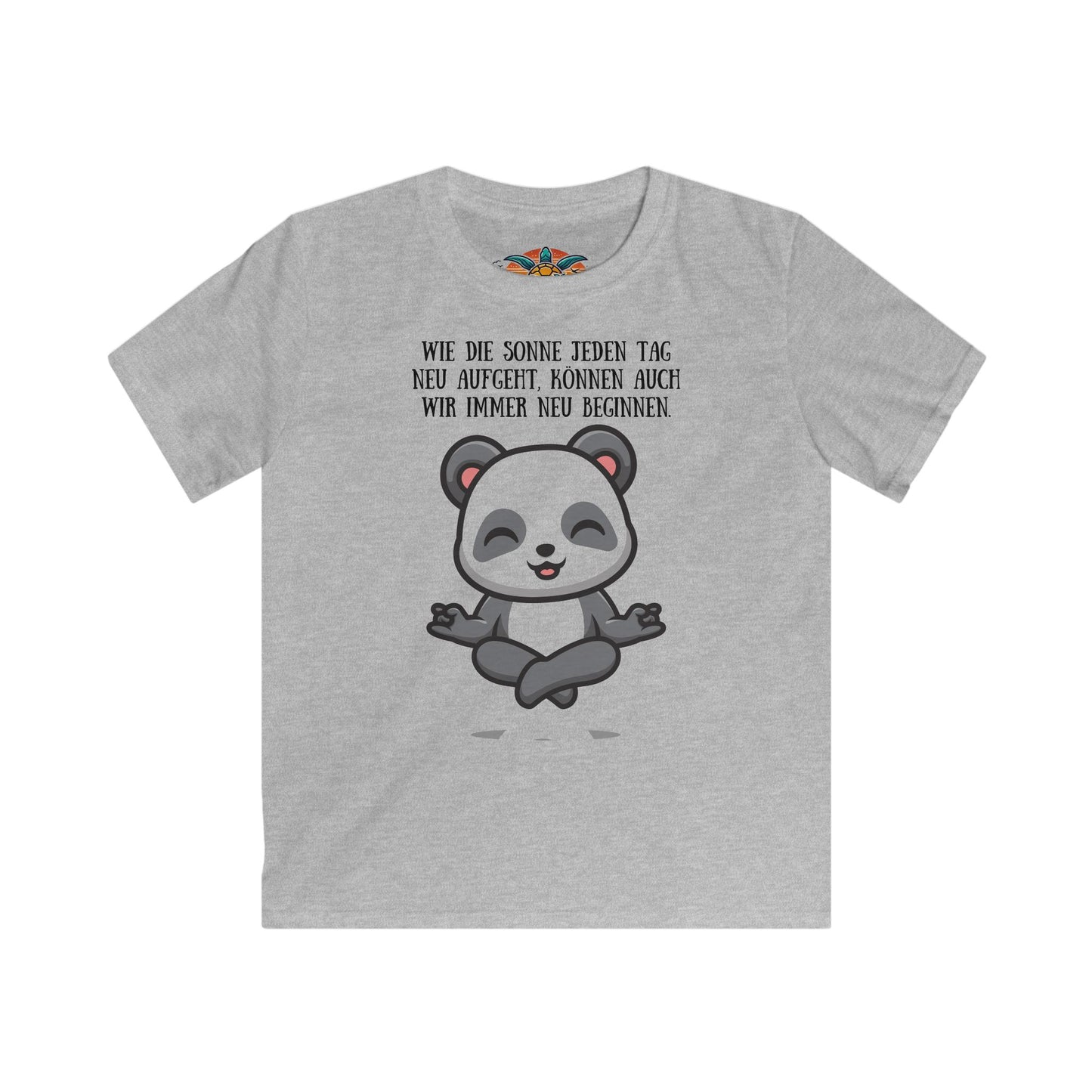 Neubeginn T-Shirt für Kinder – Der Meditative Panda