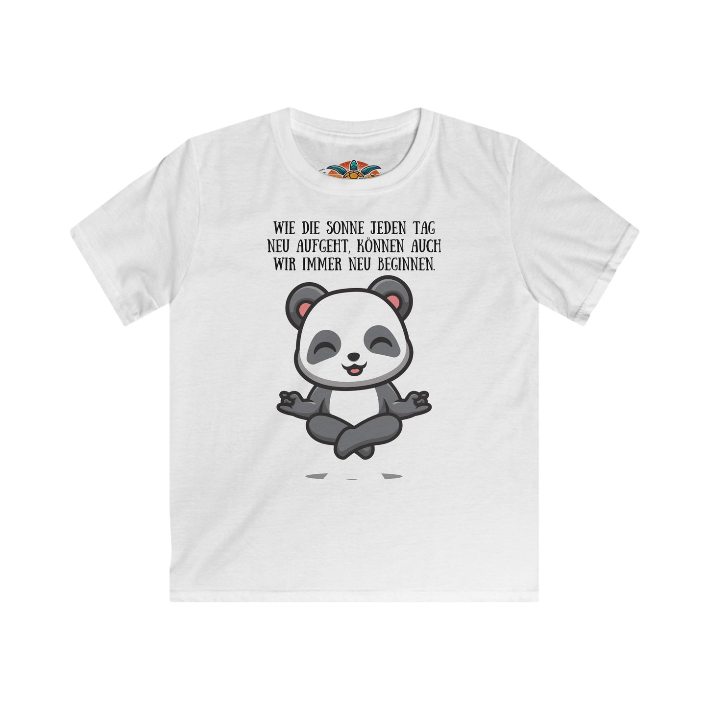Neubeginn T-Shirt für Kinder – Der Meditative Panda
