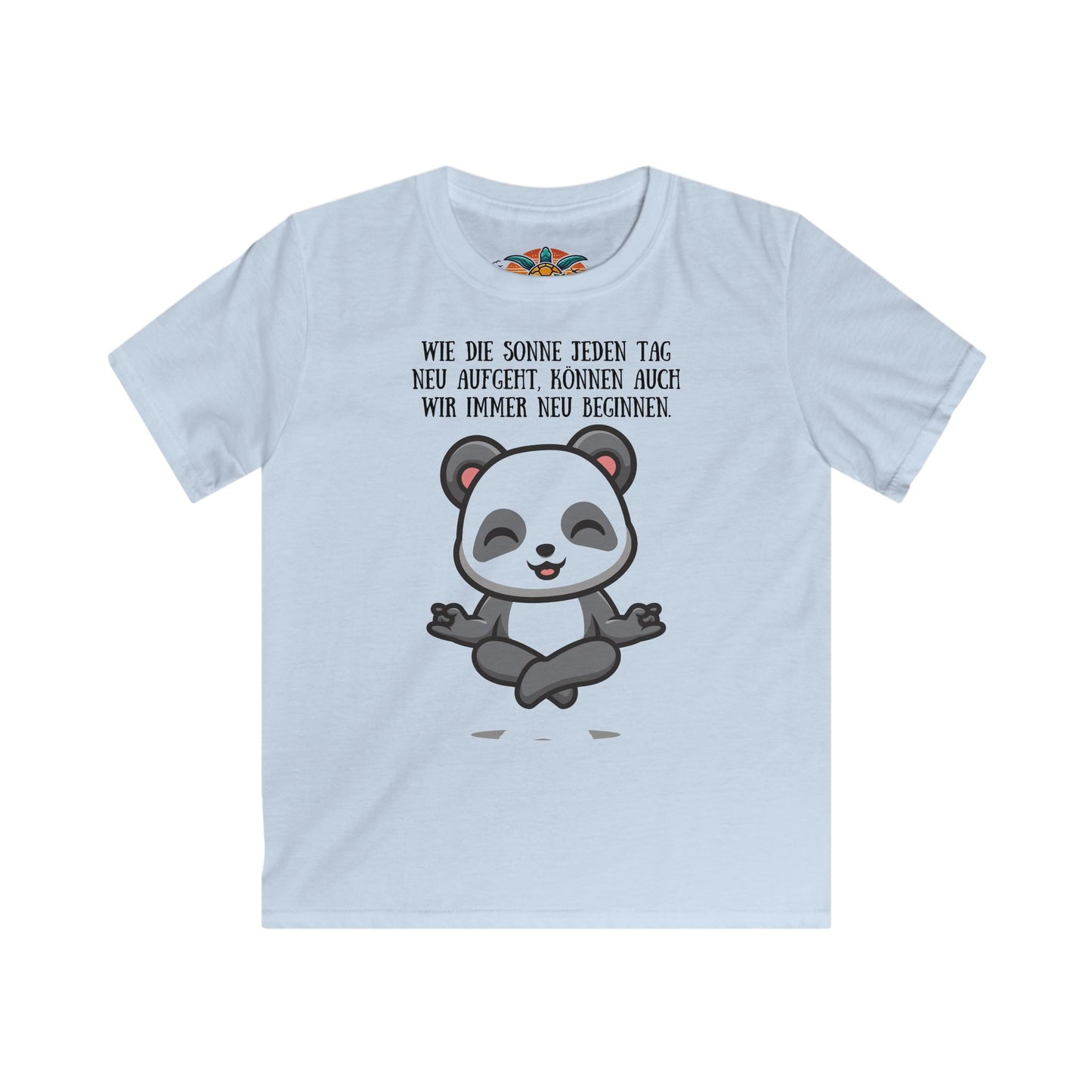 Neubeginn T-Shirt für Kinder – Der Meditative Panda