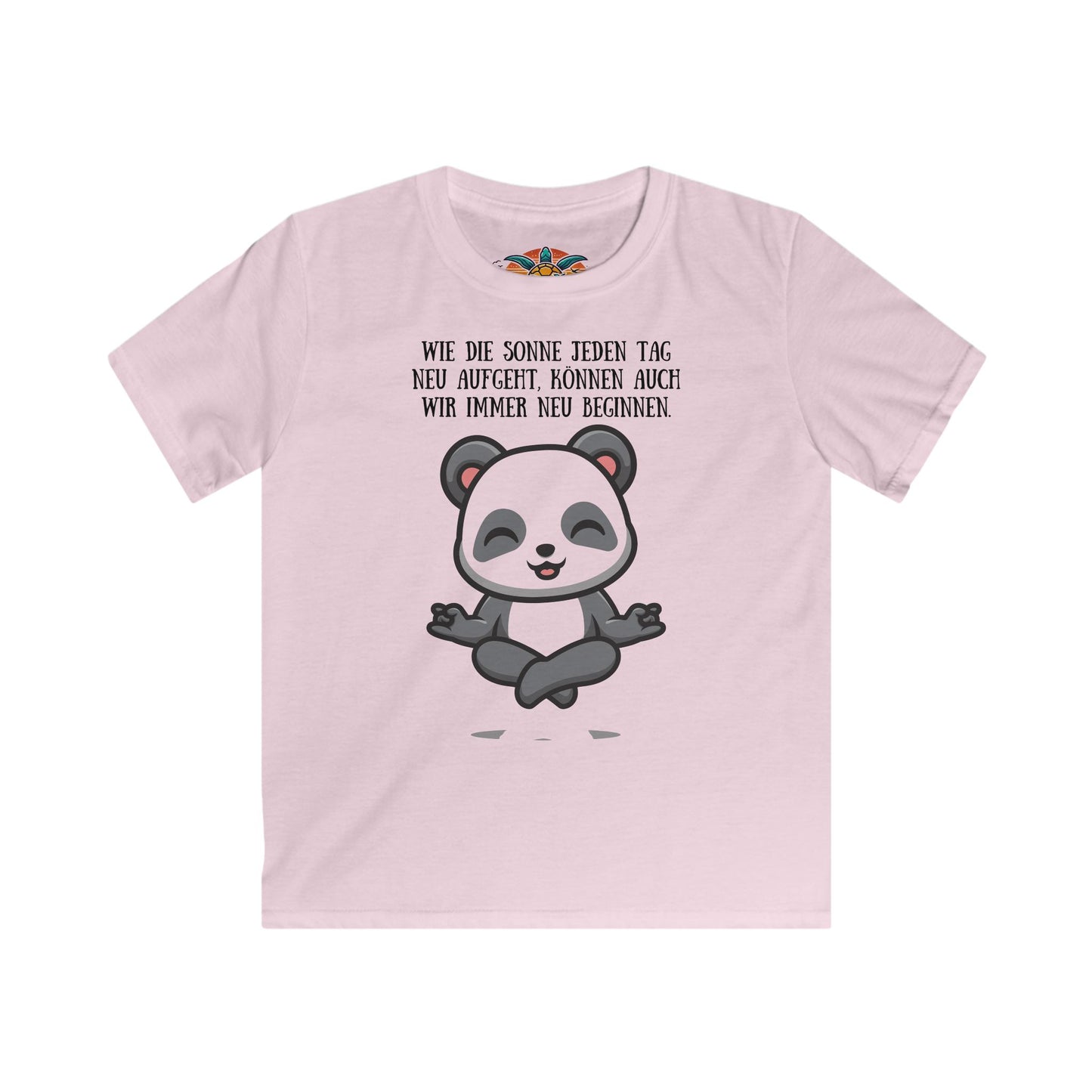 Neubeginn T-Shirt für Kinder – Der Meditative Panda