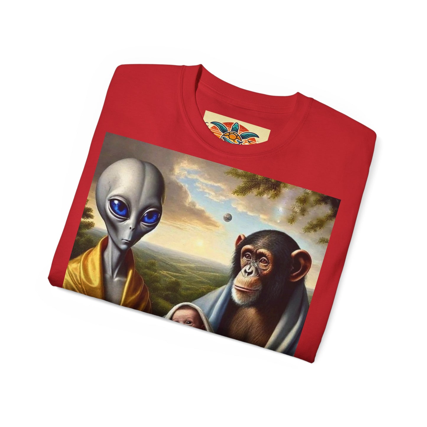 Alien-Chimpanzee-Mensch Hybrid - Provokatives T-Shirt