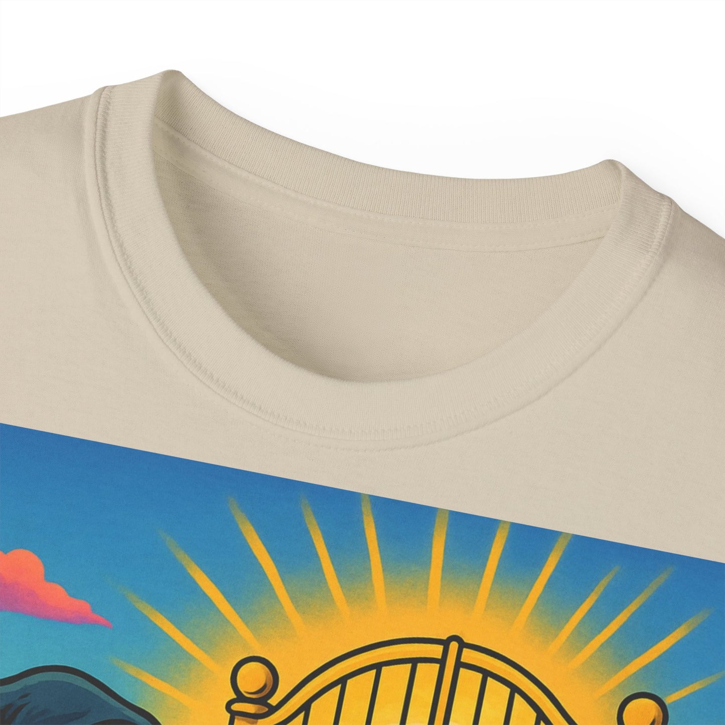 „Let Go“ – Spirituelles Statement-Shirt mit Schildkröte und Sensemann