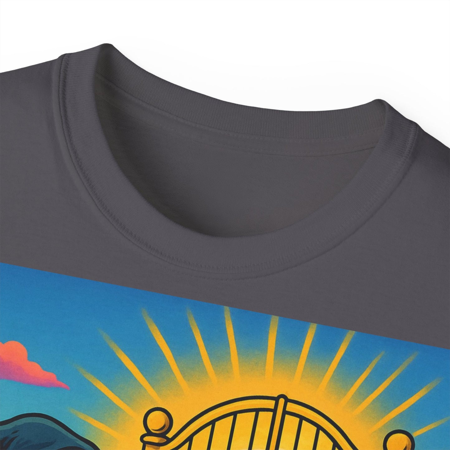 „Let Go“ – Spirituelles Statement-Shirt mit Schildkröte und Sensemann