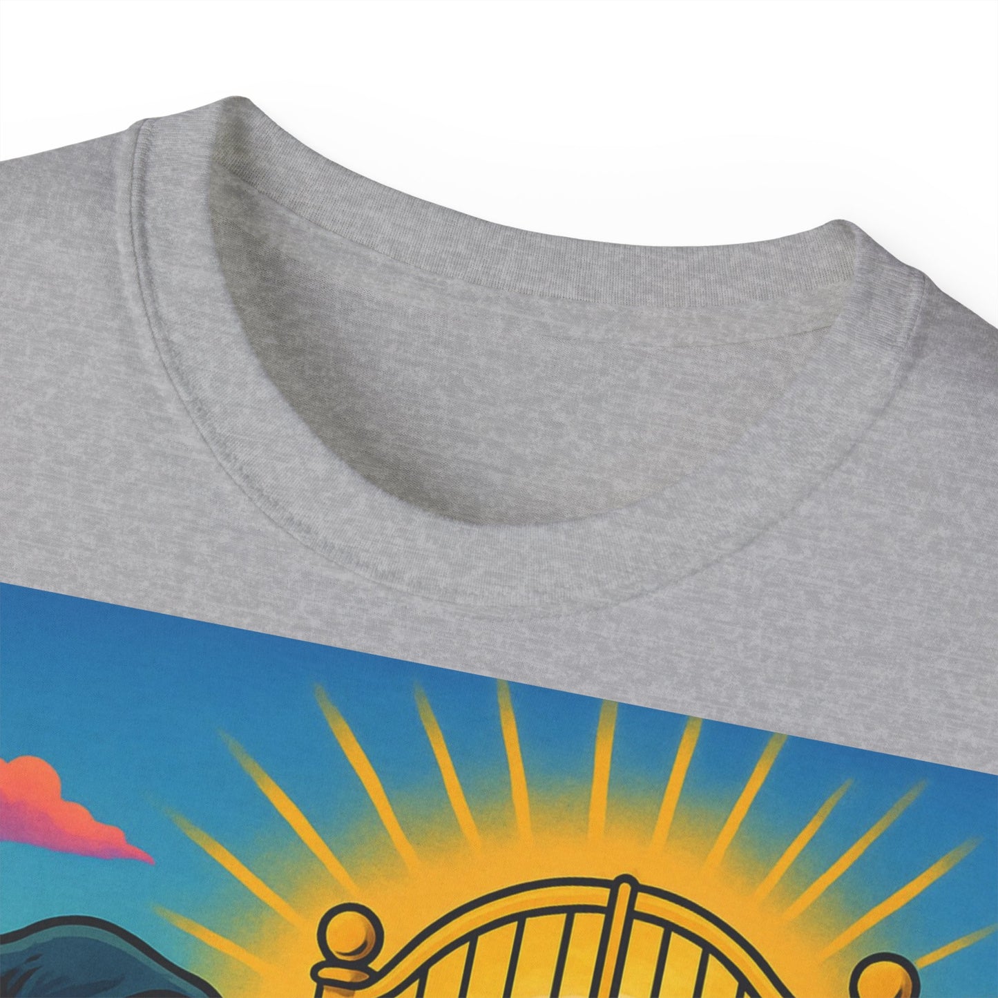 „Let Go“ – Spirituelles Statement-Shirt mit Schildkröte und Sensemann