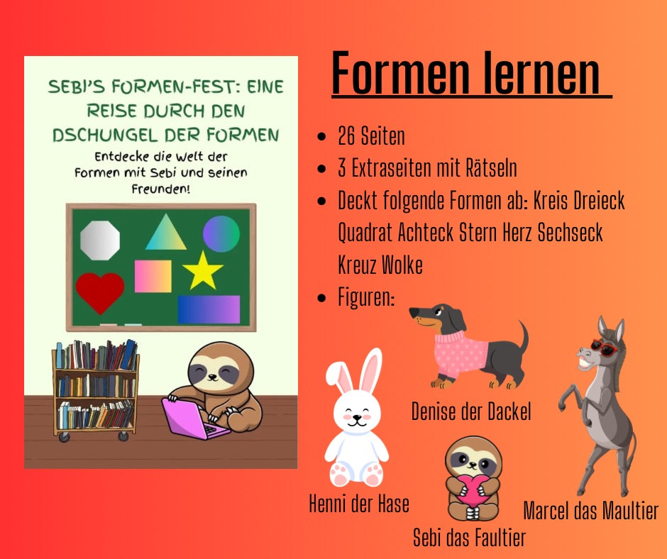 Sebi’s Abenteuer Teil 1: Lerne das ABC, die Farben, Formen und Zahlen bis 20