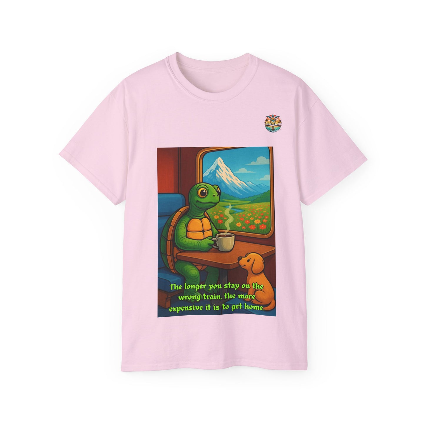 „Wrong Train, Right Lesson“ – Schildkröten-Zugreise T-Shirt