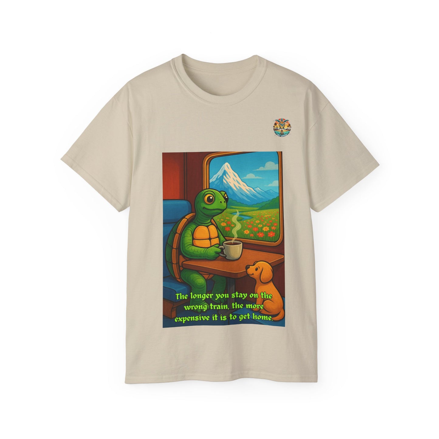 „Wrong Train, Right Lesson“ – Schildkröten-Zugreise T-Shirt