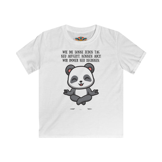 Neubeginn T-Shirt für Kinder – Der Meditative Panda