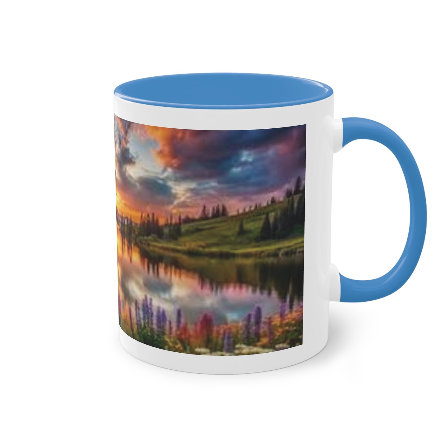 Sonnenuntergang am See – Natur-Motiv Kaffeetasse