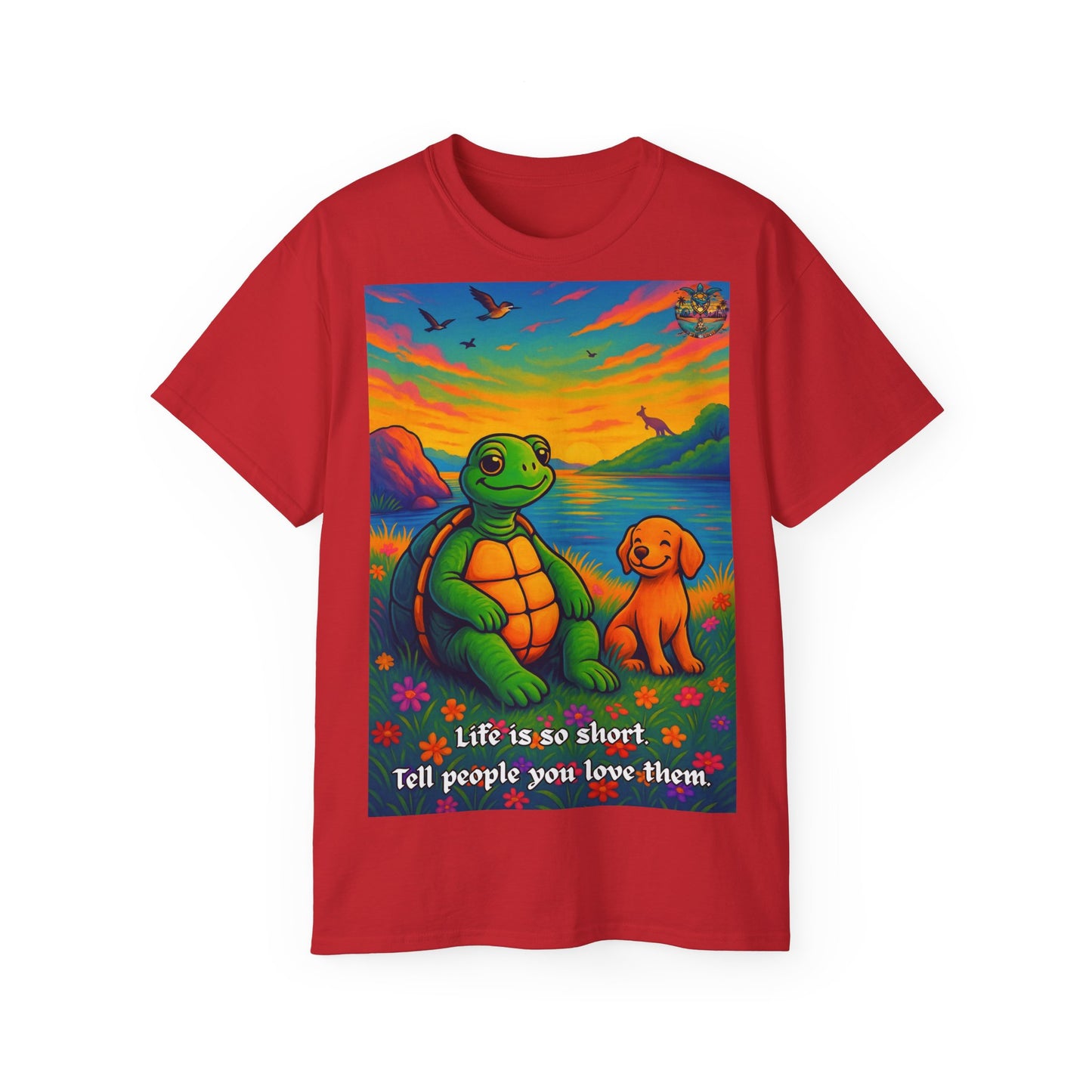 „Life is so short“ – Wohlfühl Shirt mit Schildkröte & Doggo Vibes