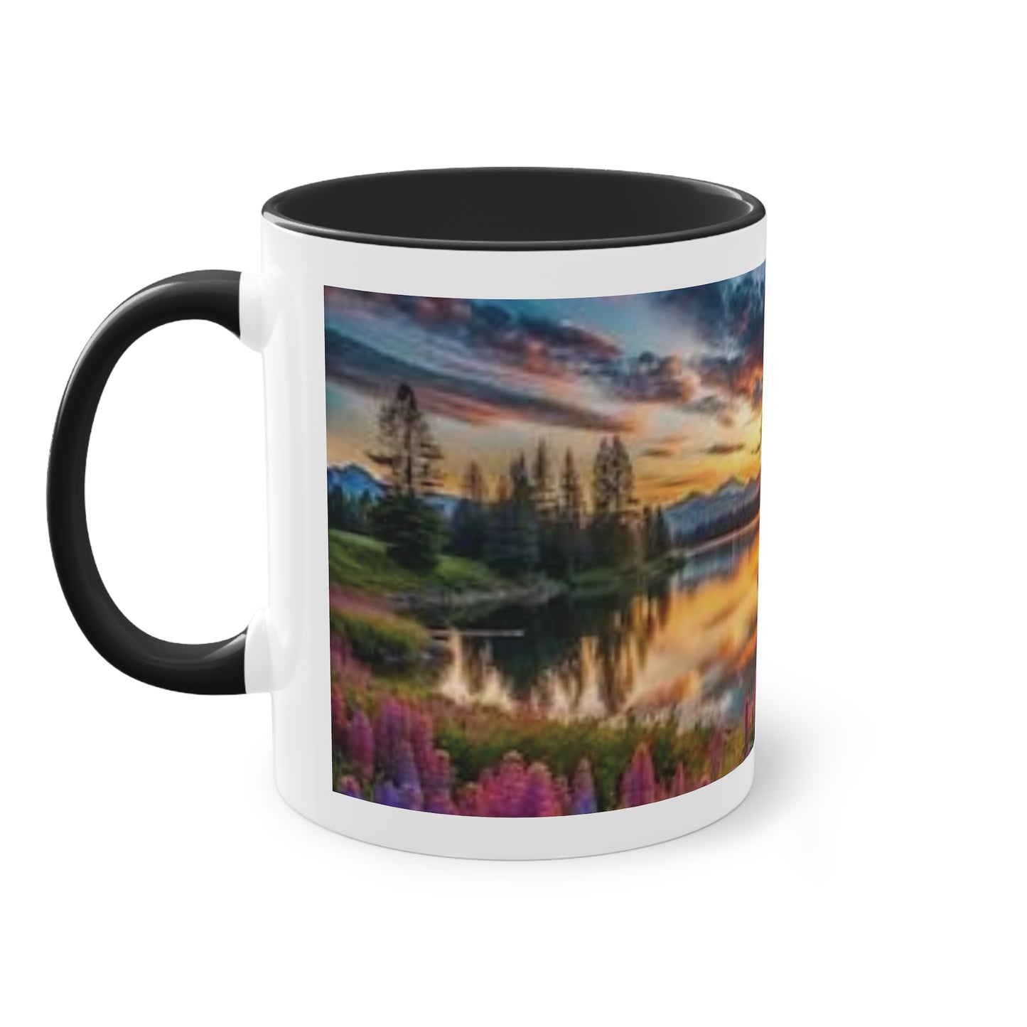 Sonnenuntergang am See – Natur-Motiv Kaffeetasse