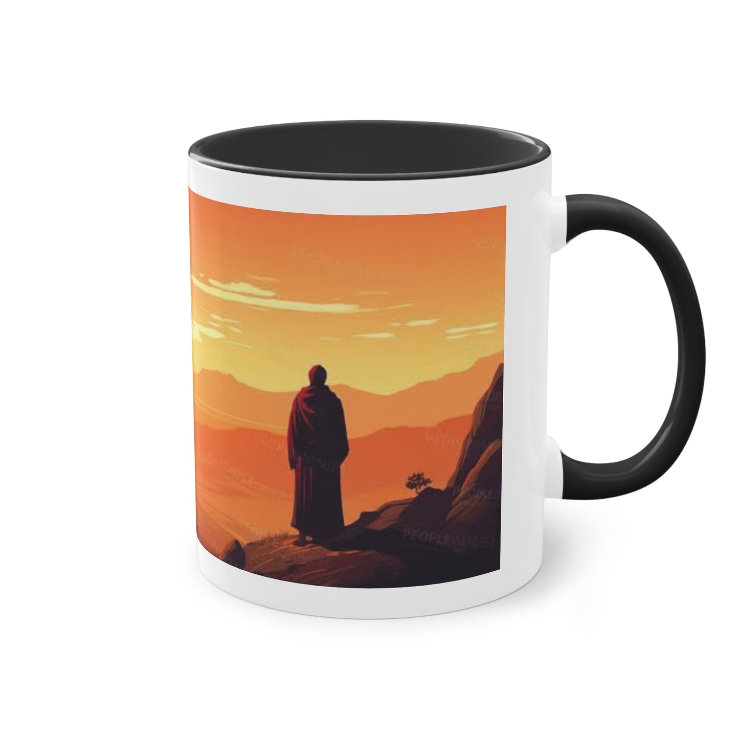 Tasse mit Sonnenuntergang in der Savanne – Magische Momente