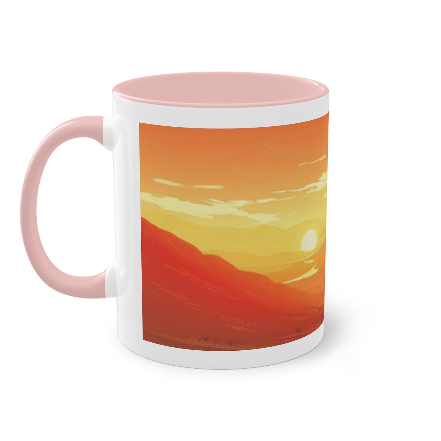 Tasse mit Sonnenuntergang in der Savanne – Magische Momente