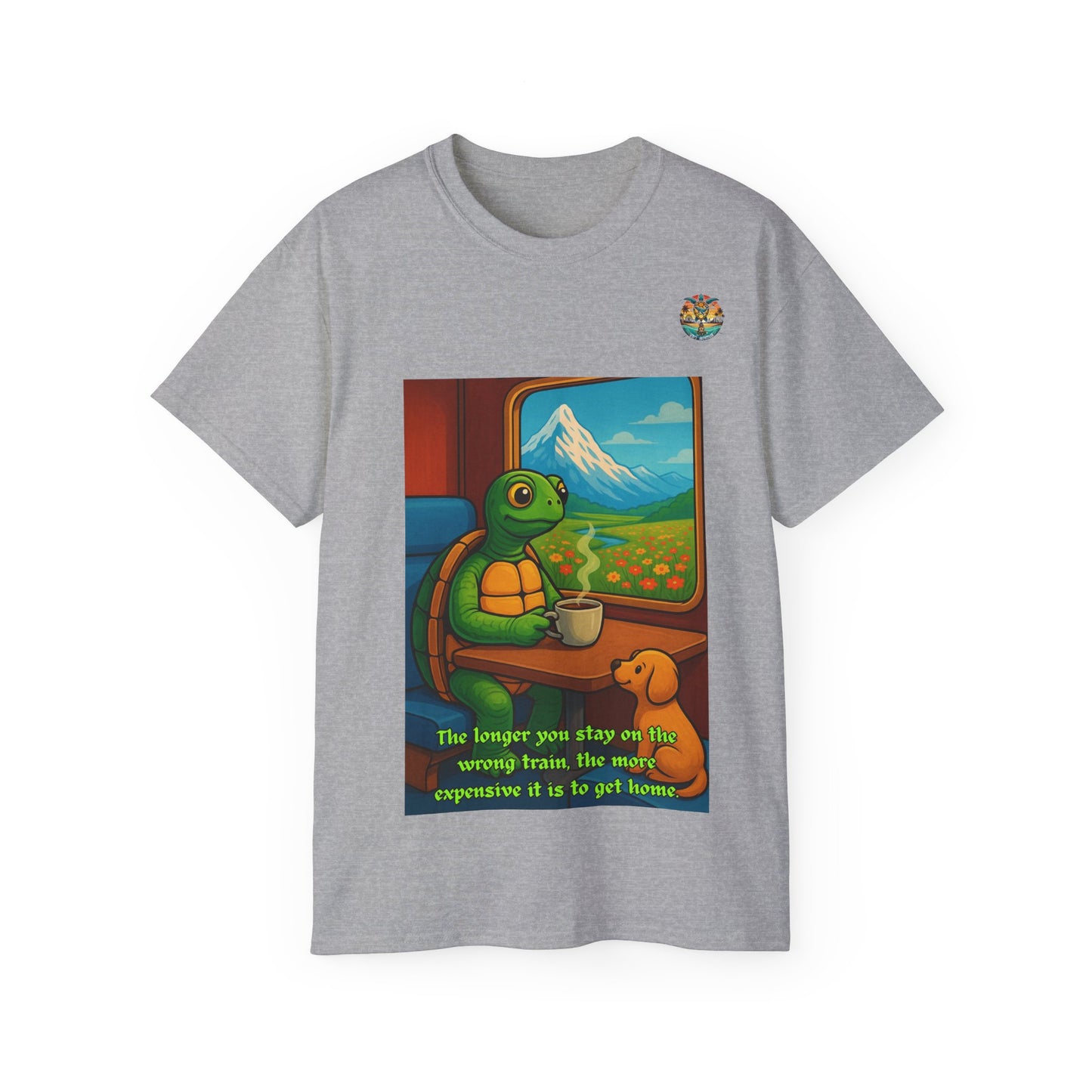 „Wrong Train, Right Lesson“ – Schildkröten-Zugreise T-Shirt