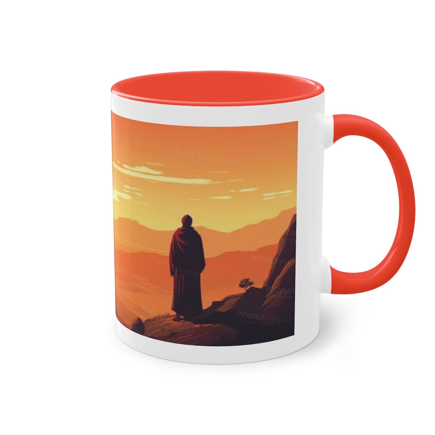 Tasse mit Sonnenuntergang in der Savanne – Magische Momente