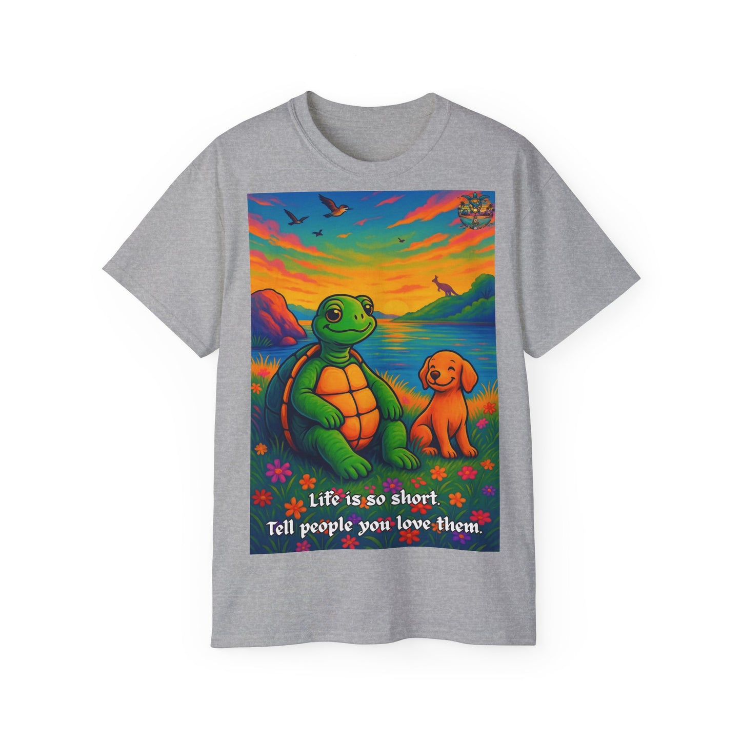 „Life is so short“ – Wohlfühl Shirt mit Schildkröte & Doggo Vibes