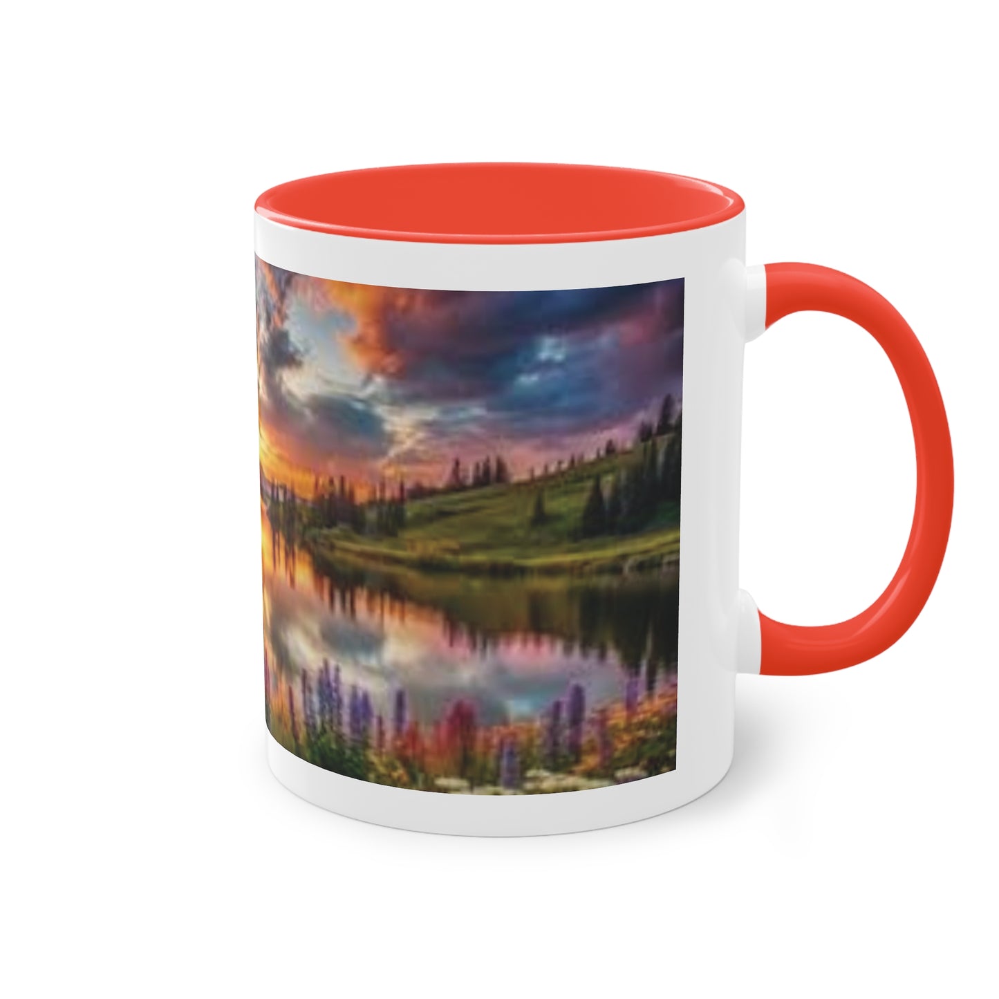 Sonnenuntergang am See – Natur-Motiv Kaffeetasse