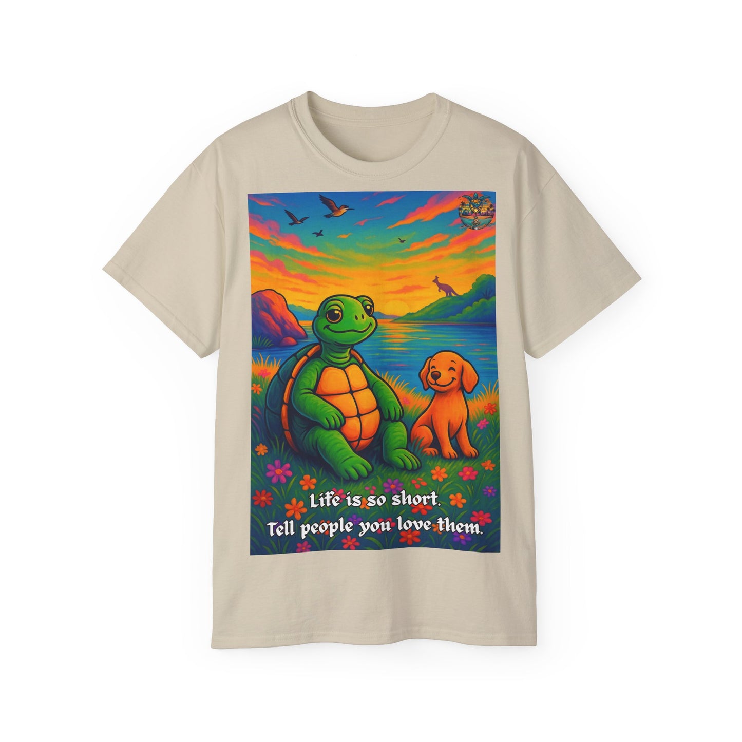 „Life is so short“ – Wohlfühl Shirt mit Schildkröte & Doggo Vibes