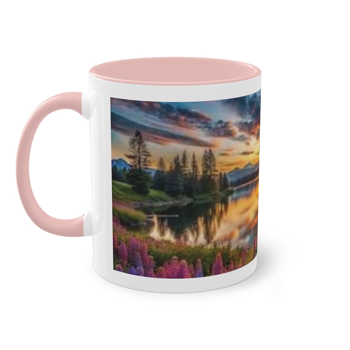 Sonnenuntergang am See – Natur-Motiv Kaffeetasse