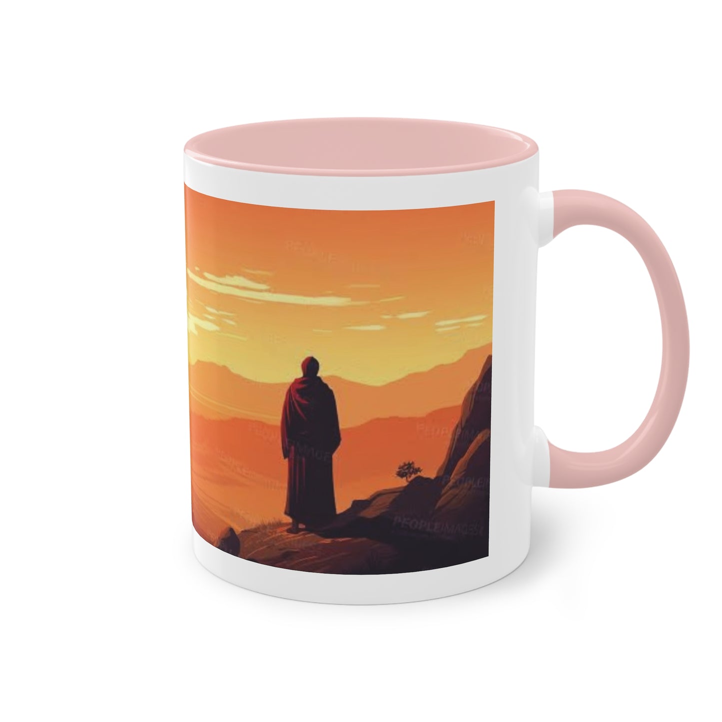 Tasse mit Sonnenuntergang in der Savanne – Magische Momente