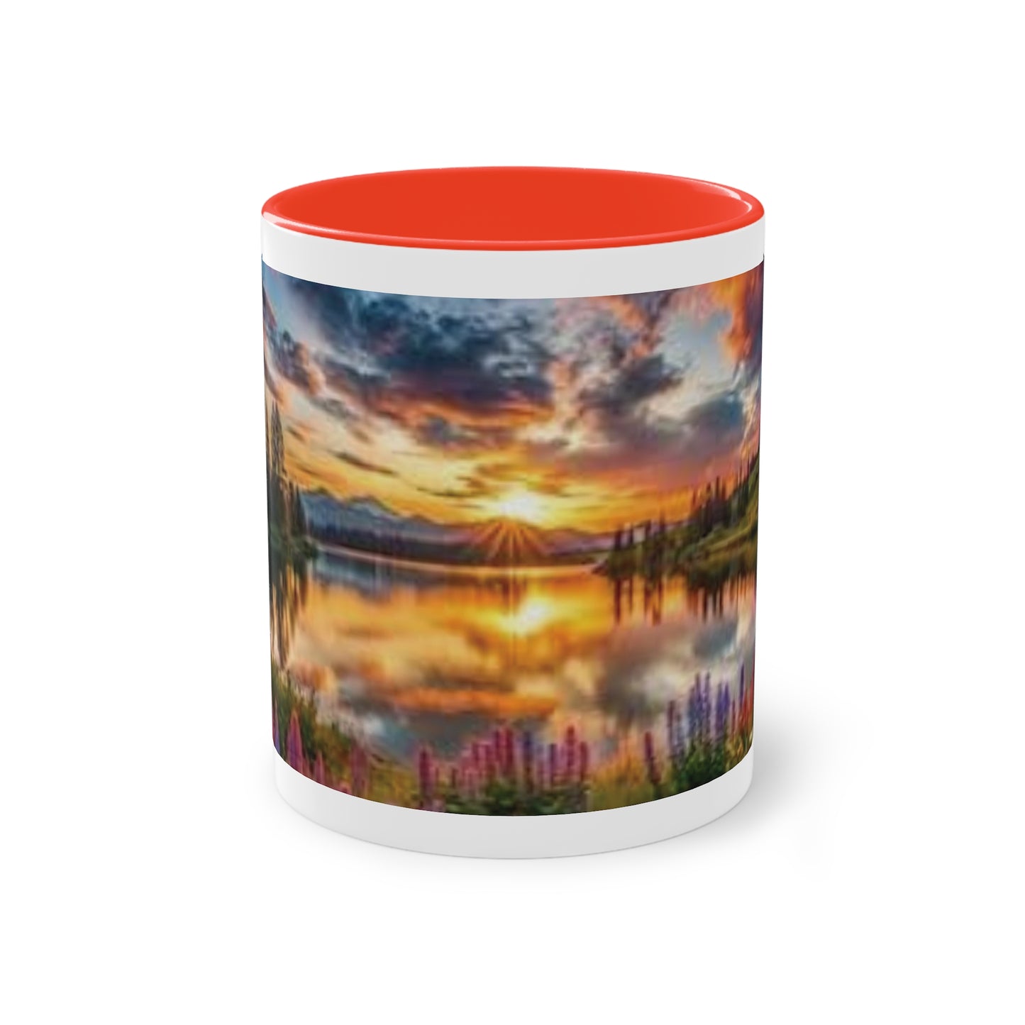 Sonnenuntergang am See – Natur-Motiv Kaffeetasse