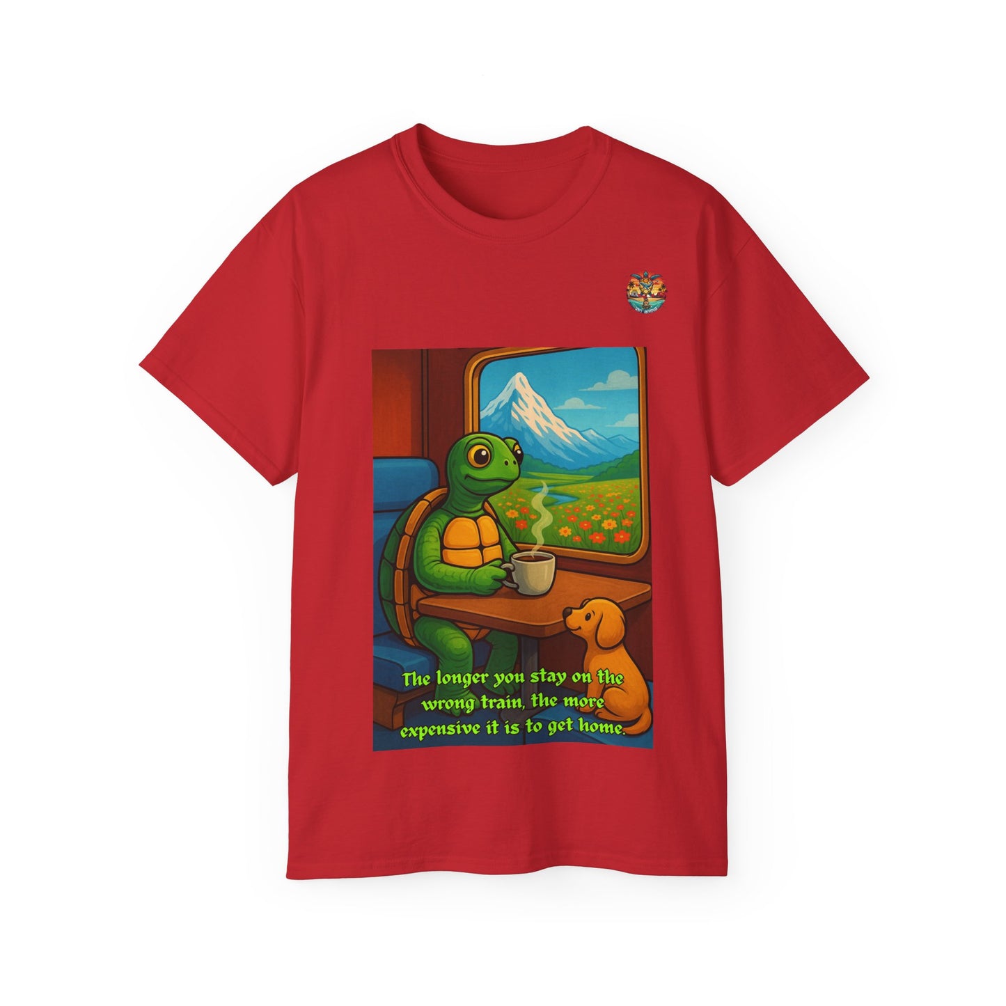 „Wrong Train, Right Lesson“ – Schildkröten-Zugreise T-Shirt