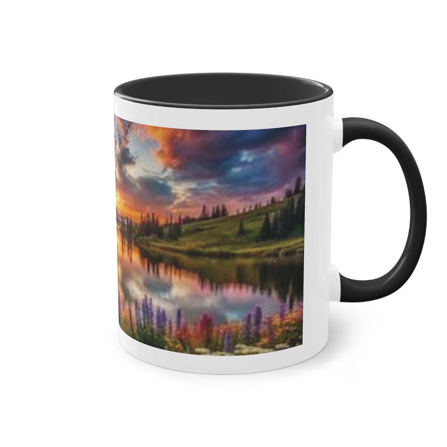 Sonnenuntergang am See – Natur-Motiv Kaffeetasse