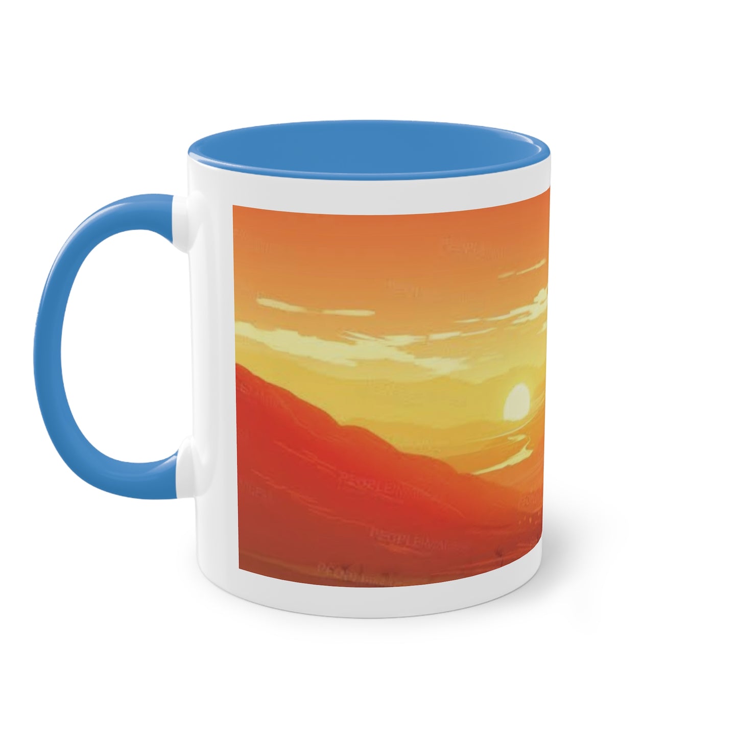 Tasse mit Sonnenuntergang in der Savanne – Magische Momente