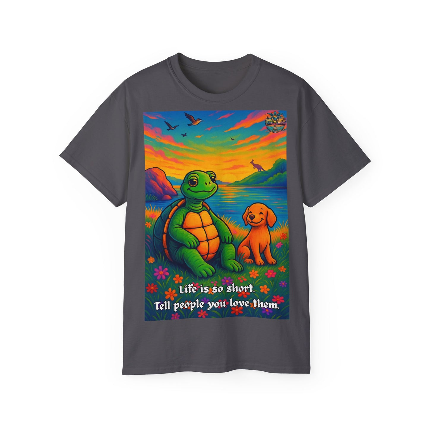 „Life is so short“ – Wohlfühl Shirt mit Schildkröte & Doggo Vibes