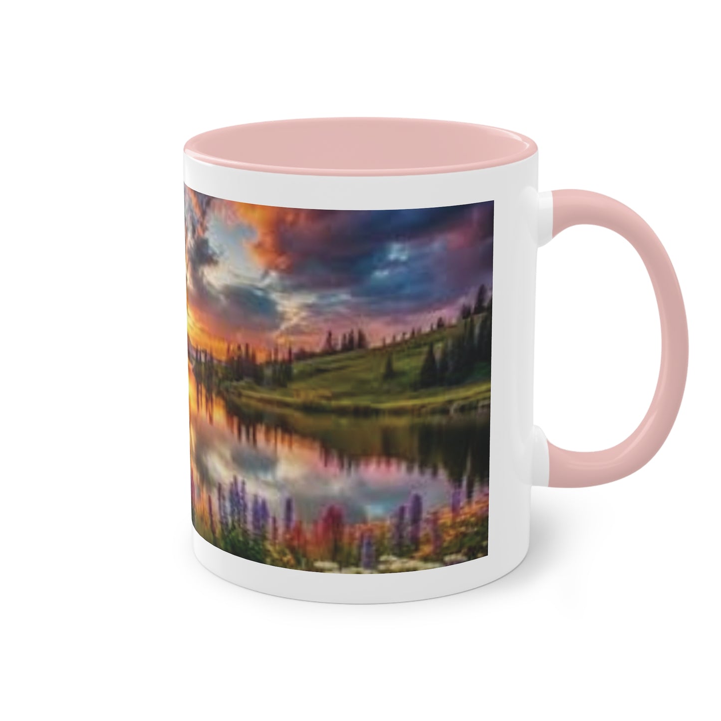 Sonnenuntergang am See – Natur-Motiv Kaffeetasse