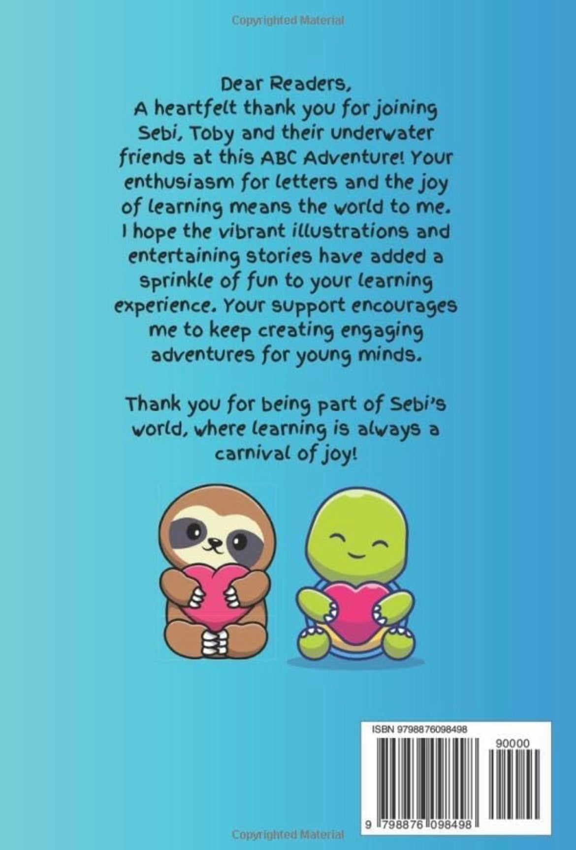 Sebi the Sloth meets Toby the Turtle: An unforgettable ABC Adventure with all your underwater friends