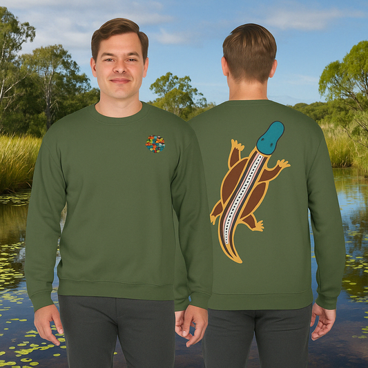 Platypus Dreaming Sweatshirt – Einzigartige Outback-Kunst