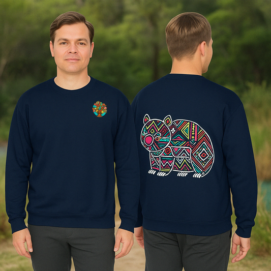 Tribal Wombat Sweatshirt – Sebi’s Abenteuer Edition
